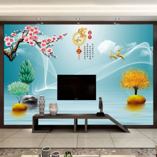 饰护墙板3d 家和电视背景墙客厅沙发卧室装 竹木纤维集成墙板新中式