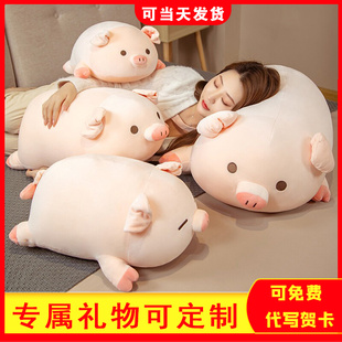 diy定制猪猪抱枕沙发客厅现代简约轻奢网红靠垫床上女生睡觉枕头