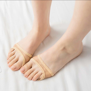 台湾3双装 袜子女夏高跟鞋 鱼嘴 脚垫子隐形船袜浅口防滑半掌袜薄款