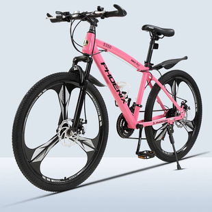 新品 凤凰山地自行车初中学生女式 单车双碟刹27速24寸变速赛车男款