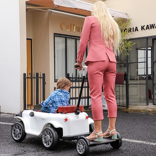 双人儿童电动汽车四轮大号亲子车小孩宝宝遥控玩具车可坐人大人