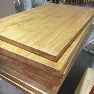 定制实木板整张2米长方形办公桌面板榆木板原木餐桌吧台面板大板
