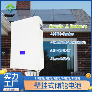 200ah磷酸铁锂电池 锂电池组48V太阳能家庭储能发电lifepo4 壁挂式