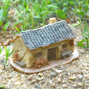 田园乡村老房子摆件小模型桌面创意微景观造景庭院客厅送朋友礼物