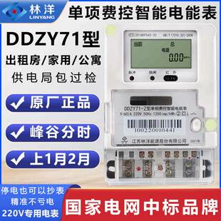 家用单项电 Z型电能表单相远程本地费控智能电表 江苏林洋DDZY71