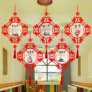 饰 幼儿园走廊吊饰创意中国风挂饰生肖传统美德文化小学教室国学装