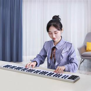 电子钢琴88键手卷钢琴家用初学者幼师钢O琴键盘专业61电子 便携式