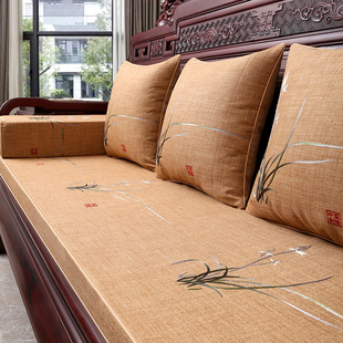 实木沙发海绵座垫乳胶椅垫子罗汉床垫定制 红木沙发坐垫高端新中式