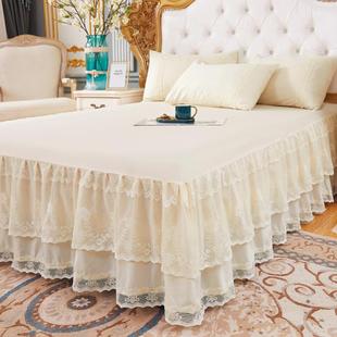 1.5m1.8x2.0米2.2床套防滑保护套 单件蕾丝花边欧式 公主床罩床裙式