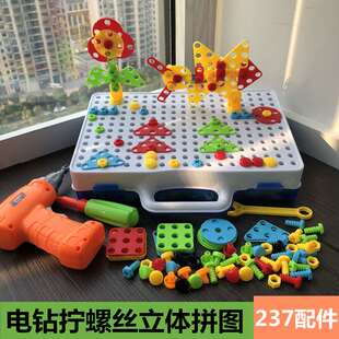 正品 玩具男女孩宝宝 6周岁儿童益智拆装 拧螺丝玩具3 组合拼装