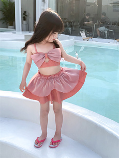 女童宝宝可爱粉色公主裙式 母女套装 泳装 游泳衣亲子度假温泉分体式