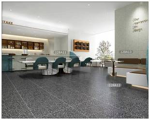 通体颗粒哑光水磨石瓷砖600x1200酒店客厅商场店铺仿古防滑地板砖