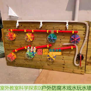 幼儿园户外防腐木水管接龙墙面玩具儿童室外戏水区透明软管摩天轮