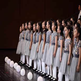 男女童表演 六一儿童合唱演出服小学生初中生大合唱团诗歌朗诵服装
