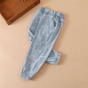 2021年新款 儿童长裤 薄款 子夏季 洋 牛仔裤 男童裤 韩版 中大童防蚊裤