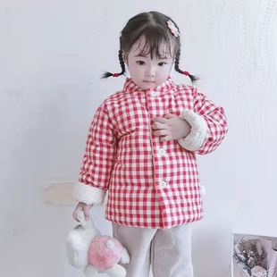 婴儿衣服加厚女童棉服薄个月儿童男童棉衣 纯棉花手工棉袄宝宝棉裤