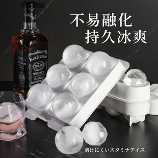 日本冰球模具威士忌球形冰箱冰块制作器神器冰块盒制冰盒冰格冰盒