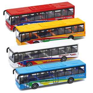 仿真合金公交巴士公交车城市空调大巴儿童声光玩具车模型男孩 新款