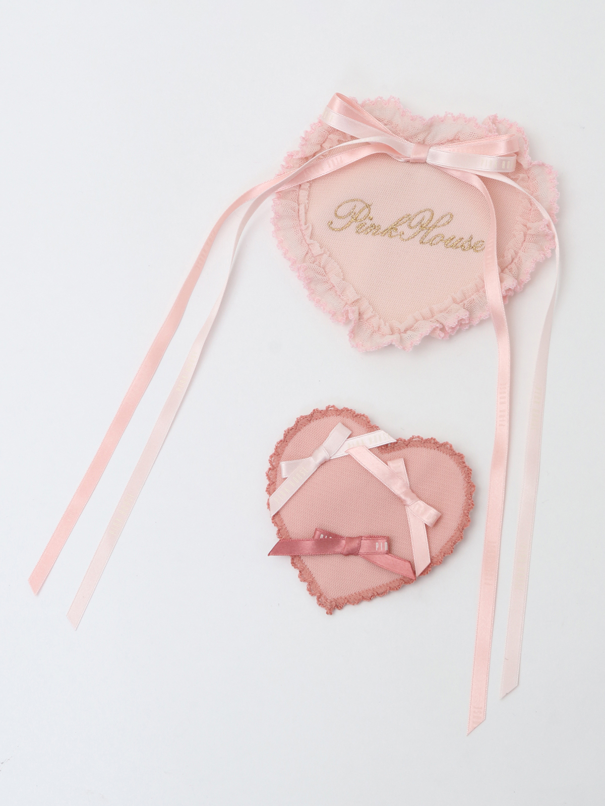 pinkhouse 中国限定款 甜美刺绣蝴蝶结丝带爱心胸针两件套 预约