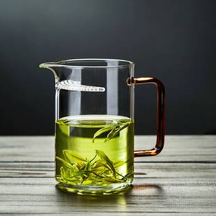 月牙玻璃公道杯加厚耐热茶漏一体茶壶茶水分离过滤茶海绿茶分茶器