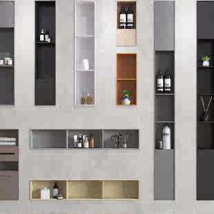 金属壁龛置物架 不锈钢壁龛卫生间浴室储物柜电视背景柜嵌入式 新款