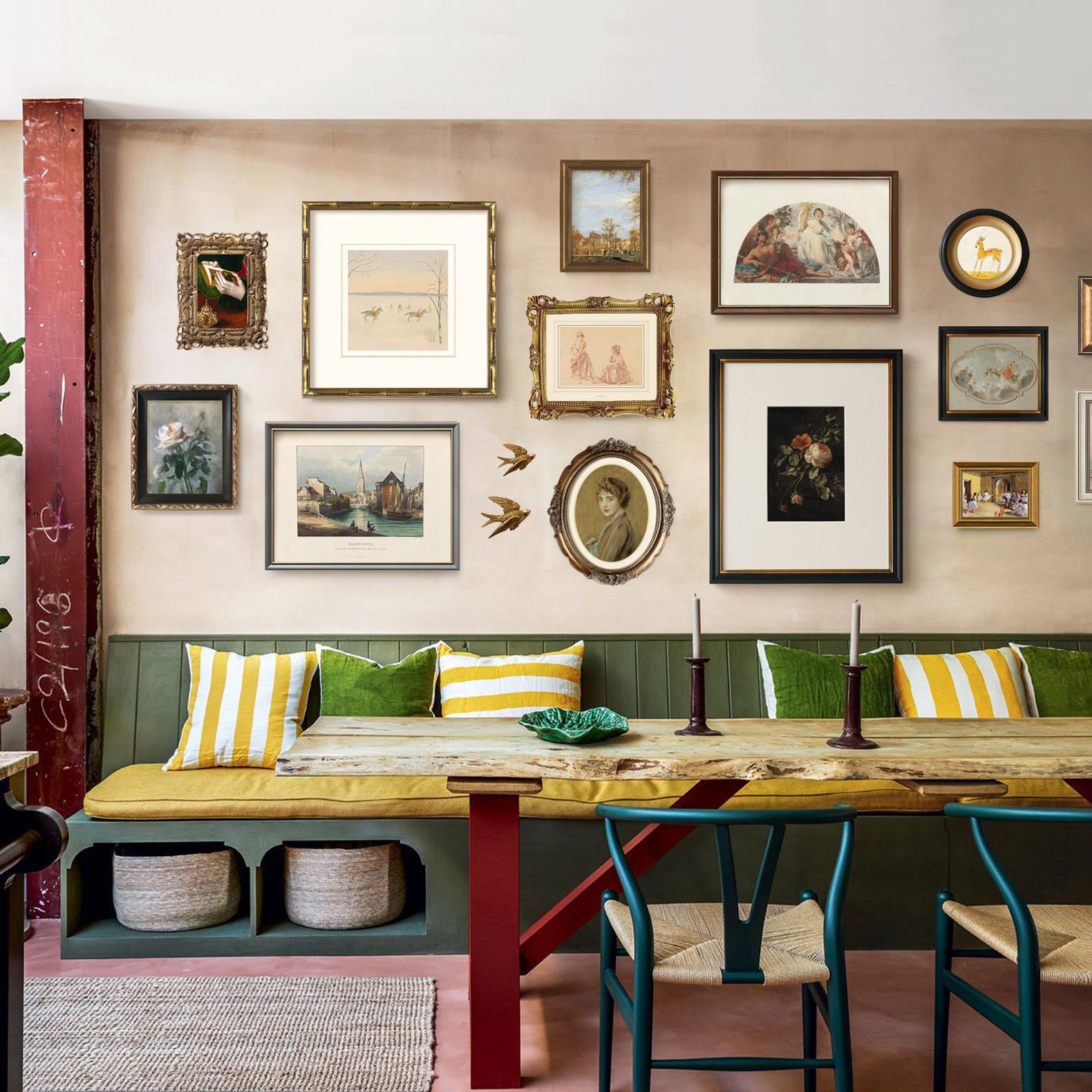 法式 轻奢客厅沙发背景墙组合挂画美式 饰画怀旧壁画 小众艺术复古装