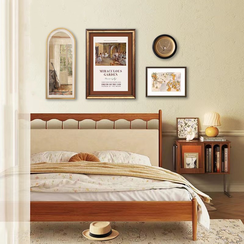 美式 复古客厅沙发背景墙装 艺术人物组合挂画卧室床头油画 饰画法式