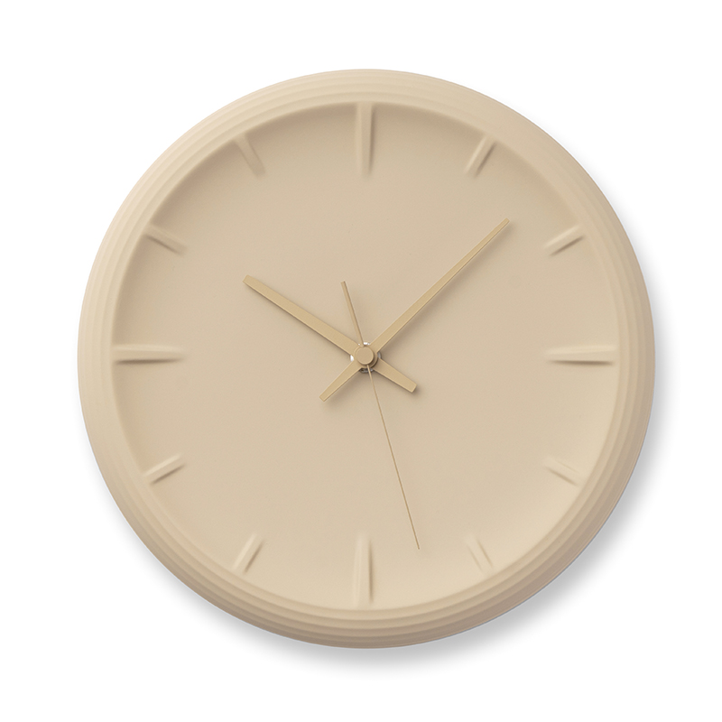 家居钟表简约创意陶瓷圆形挂钟 Lemnos日本进口RELIEF时钟客厅日式