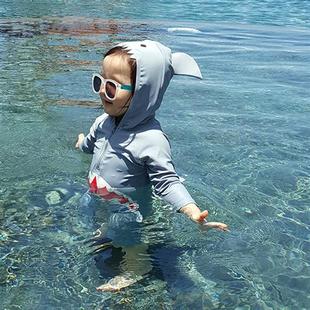 儿童泳衣 男童女童鲨鱼连体游泳衣0 9岁小孩防晒婴儿幼儿宝宝泳装