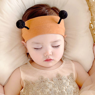 可爱小蜜蜂婴儿发带春夏超萌护囟门帽新生儿男女宝宝周岁儿童头饰