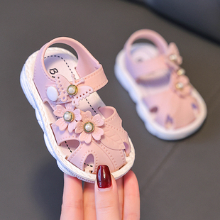女宝凉鞋 软底防滑小童儿童鞋 子夏季 3岁女宝宝婴幼儿学步走路鞋