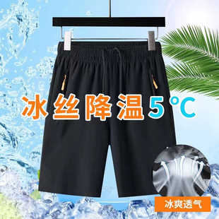 五分跑步健身裤 男士 宽松冰丝速干运动裤 短裤 休闲薄款 新款 外穿夏季