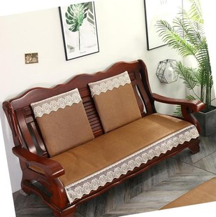 老式 木沙发海绵垫坐垫沙发垫客厅夏季 实木加厚防滑凉席藤席凉垫