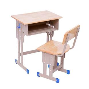 学校教室实木课桌椅培训辅导班升降书桌中小学生家用单人写字桌凳
