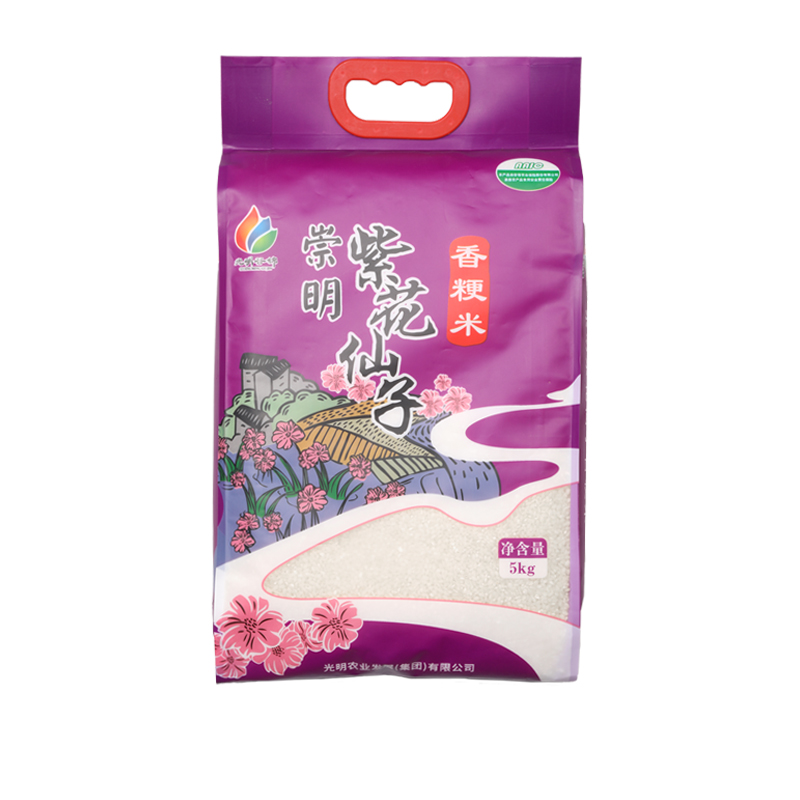 紫花仙子香粳米5kg光明谷锦崇明大米10斤煮粥寿司米23年秋收新米