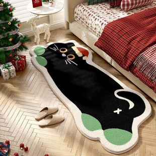 仿羊绒地毯可爱猫狗卡通耐磨客厅餐垫飘窗垫家用儿童房卧室床边毯