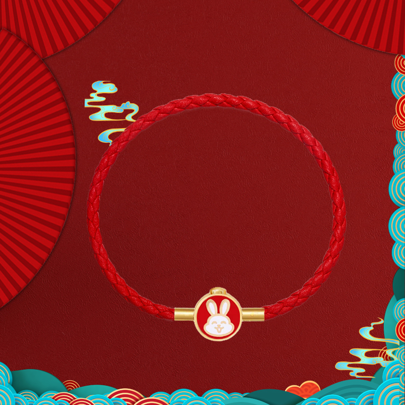 12生肖转运红绳可穿3D转运珠红绳手绳手链原创设计本命年饰品不掉