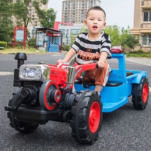 拖拉机玩具车可坐人儿童超大号手扶网红电动车小男孩宝宝四轮汽车
