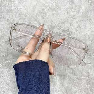 潮平光防辐射眼镜男有 超轻大框眼镜女近视镜透明色眼镜框韩版 正品