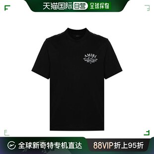 韩国直邮AMIRI24SS短袖 T恤男AMJYTE1071 BLACK 001