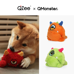 小中大型犬 QZee狗狗玩具Qmonster耐咬磨牙发声毛绒球Q宝龙蛋解闷