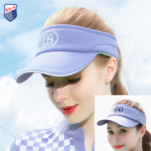 ZG6高尔夫球帽女运动空顶帽遮阳防晒透气无顶帽子紫色