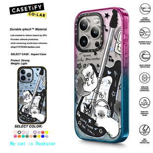 香港代购 11Pro Rockstar摇滚猫咪 Max手机壳 CASETiFY cat 适用iphone15