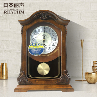 CRJ722 古典时尚 钟摆件装 饰钟表 客厅办公室欧式 RHYTHM丽声座钟表