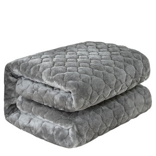 床褥子1.8m双人防滑榻榻米垫子 法兰绒可水洗床垫珊瑚绒保护垫冬季