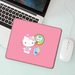 少女心学生鼠标垫粉色helloKt猫小号可爱滑鼠垫笔记本便携鼠标垫