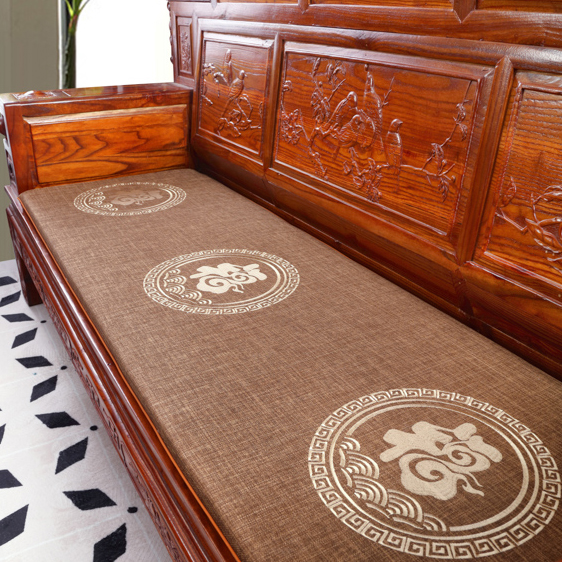 实木沙发垫子防滑加厚冬季 红木椅海绵垫高密度座垫新中式 通用 四季