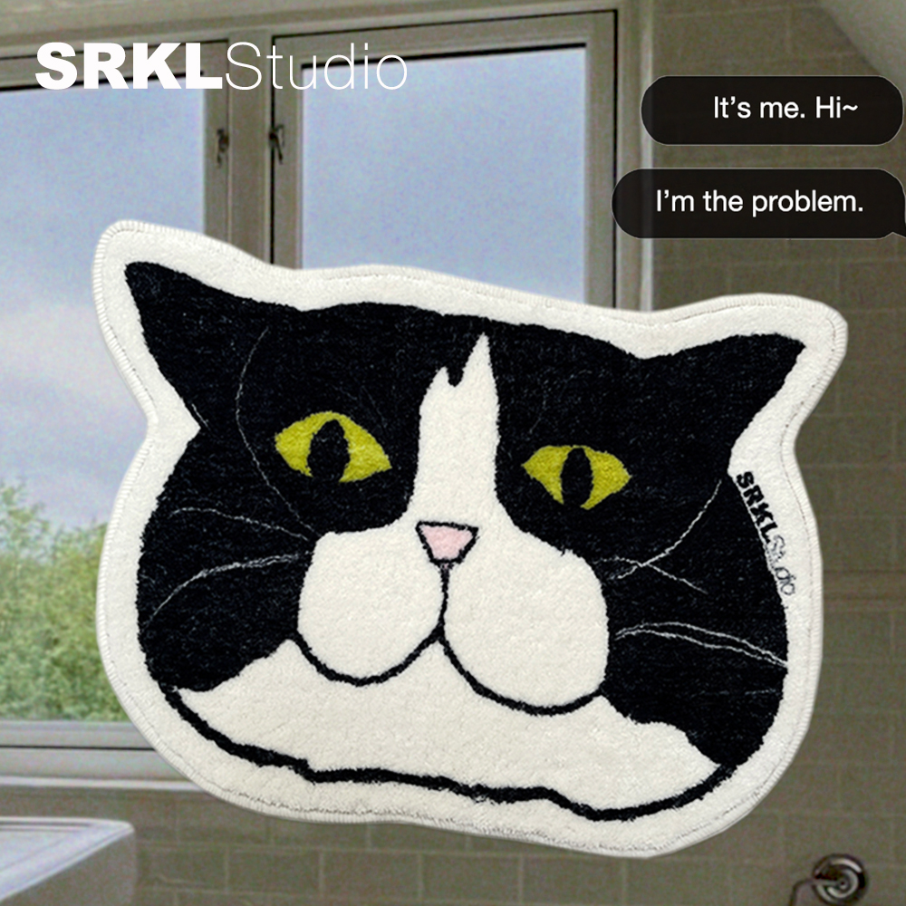 小猫」原创设计脚垫猫头吸水防滑地垫浴室 SRKLstudio「准时出现