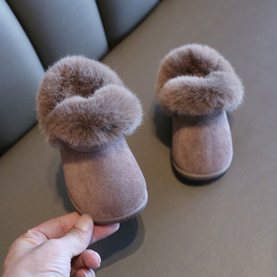 男童女童婴童宝宝婴儿雪地靴 软底1 4岁儿童保暖棉靴加绒加厚棉鞋