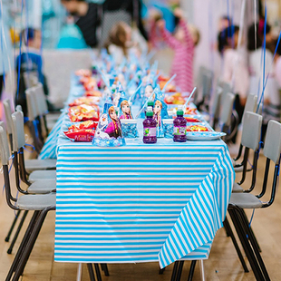 ins简欧风长方形一次性桌布幼儿园party生日派对甜品台布置长台布